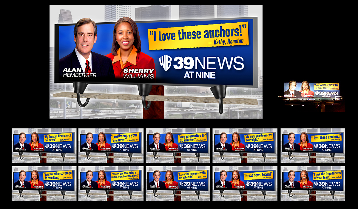 Outdoor Billboard Campaign – News Anchors